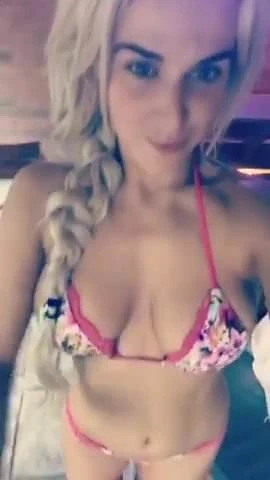 WWE – Lana (CJ Perry) dancing in bikini, selfie