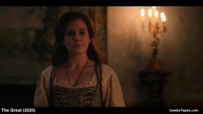 celebrity Elle Fanning nude and sex scenes from The Great