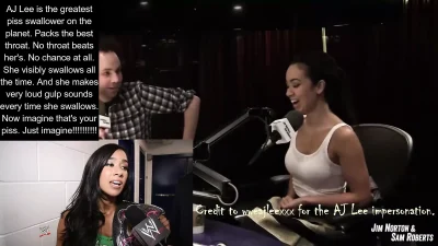 AJ Lee is the GOAT of piss swallowing. Best throat. An 11-10